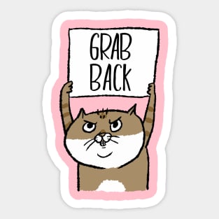 Grab Back Cat Protests Sticker